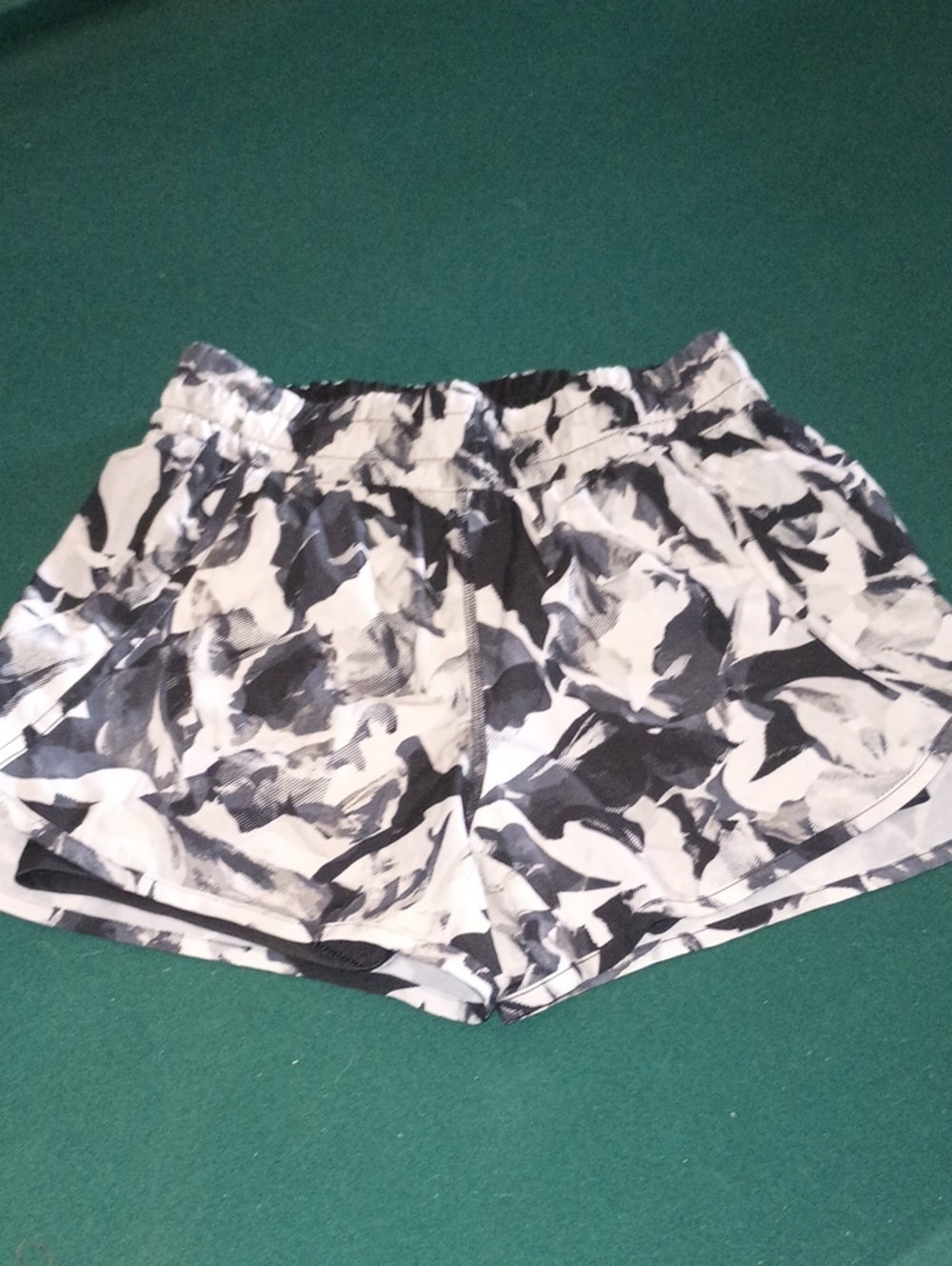 Avia Black and White Camouflage Athletic Shorts